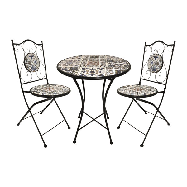 Lazzaro Bistro Set – Floral Design 60x75cm Lazzaro Bistro Set – Floral Design 60x75cm
