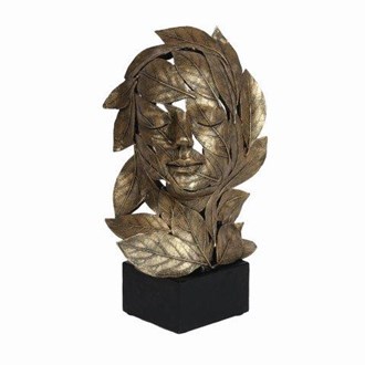 Leaf Face Sculpture 18x29cm Leaf Face Sculpture 18x29cm