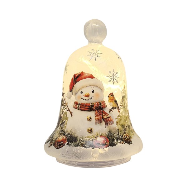 LED Bell Snowman 17cm LED Bell Snowman 17cm