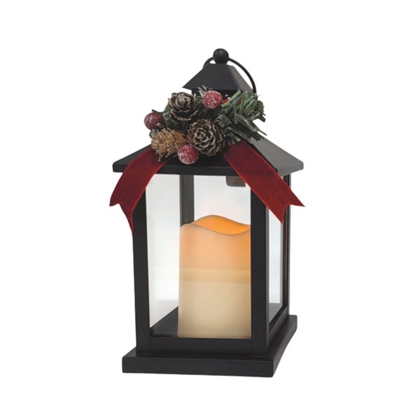 LED Candle Lantern Black 11x23cm LED Candle Lantern Black 11x23cm