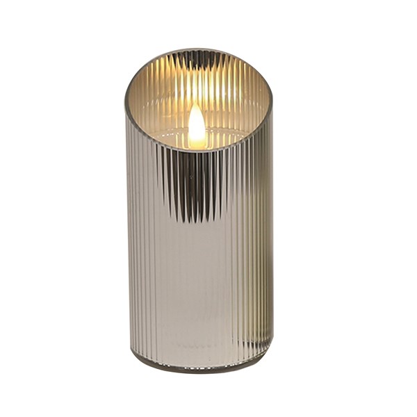 LED Candle Silver 7.5x15cm LED Candle Silver 7.5x15cm