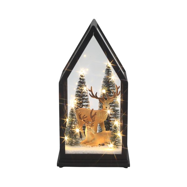 LED Deer Lantern Black 13x25cm LED Deer Lantern Black 13x25cm