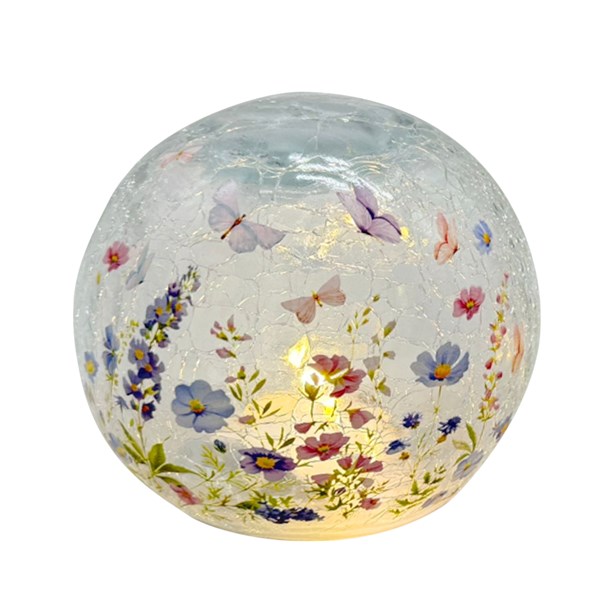 LED Floral Butterfly Ball 12cm