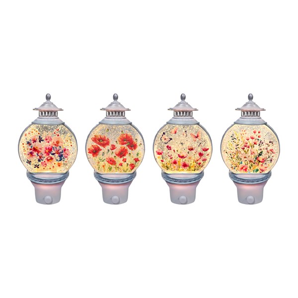 LED Floral Plug In 19cm 4 Assorted