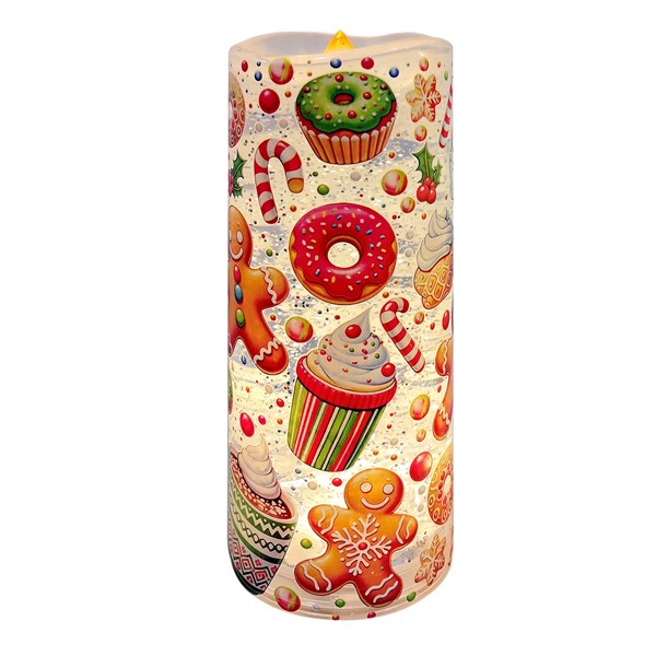 LED Gingerbread Candle Spinner 20cm LED Gingerbread Candle Spinner 20cm