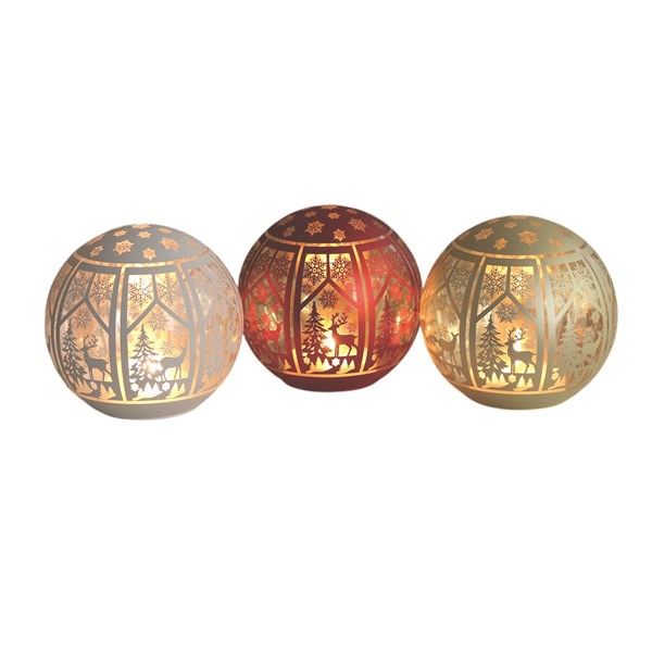 LED Glass Ball 15cm 3 Assorted LED Glass Ball 15cm 3 Assorted