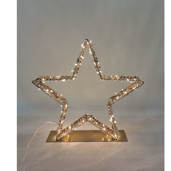 LED Gold Foil Star 100 Lights 38cm LED Gold Foil Star 100 Lights 38cm