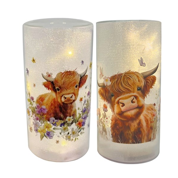 LED Highland Cow 18cm 2 Assorted LED Highland Cow 18cm 2 Assorted