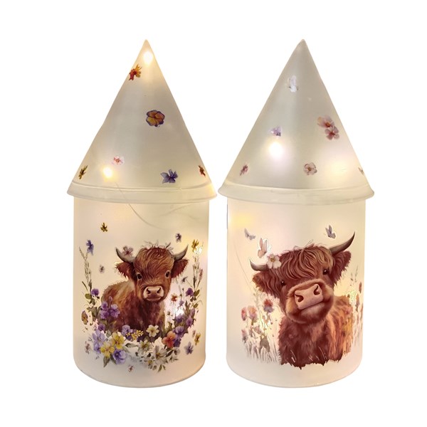 LED Highland House 21cm 2 Assorted
