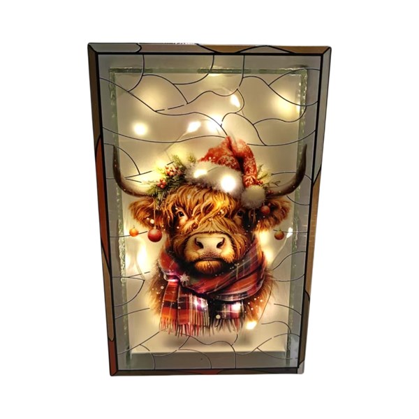 LED Highland Stained Glass 21cm LED Highland Stained Glass 21cm