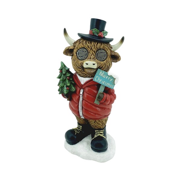 LED Highland With Sign 32cm LED Highland With Sign 32cm