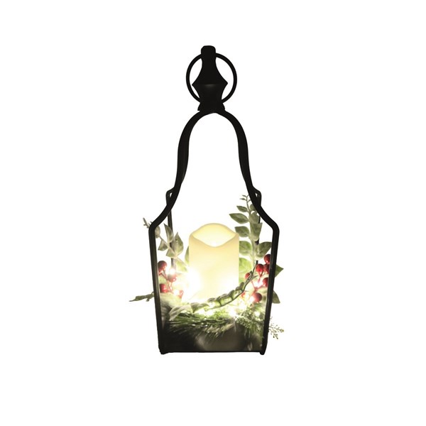 LED Lantern Black 15x39cm LED Lantern Black 15x39cm