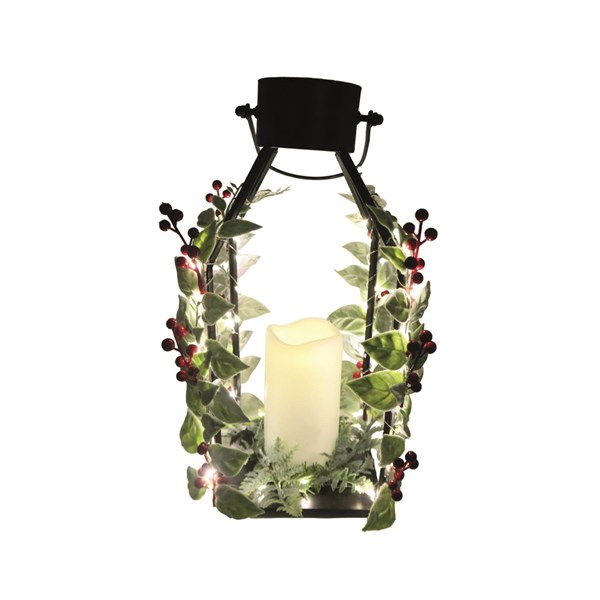 LED Lantern Black 18x36cm LED Lantern Black 18x36cm