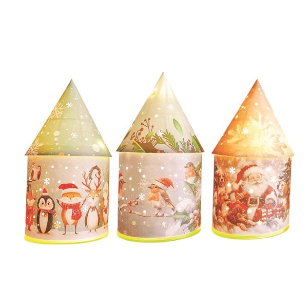 LED Light Up House 21cm 3 Assorted LED Light Up House 21cm 3 Assorted