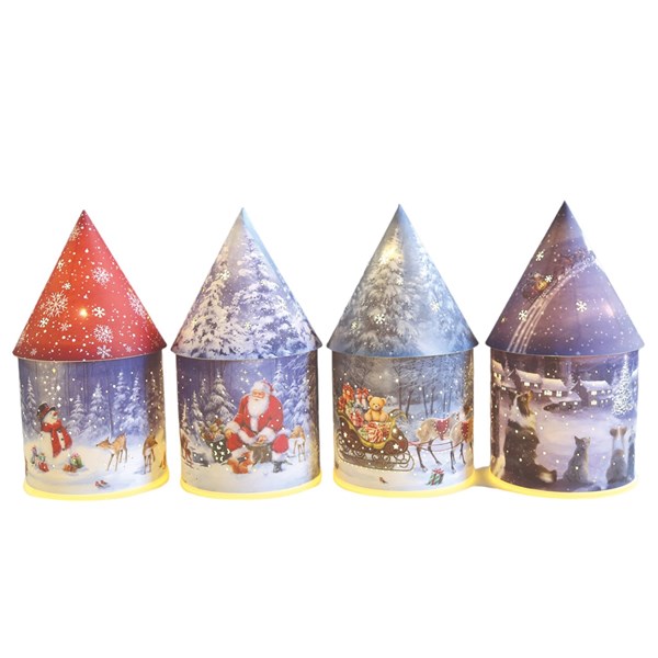 LED Light Up House 27.5cm 4Ast LED Light Up House 27.5cm 4Ast