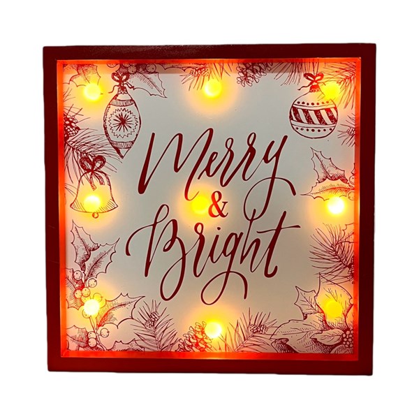 LED Merry & Bright 20cm LED Merry & Bright 20cm