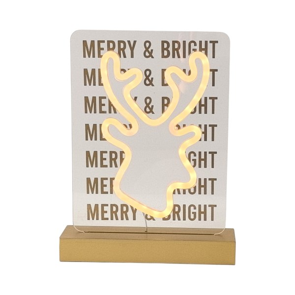 LED Merry & Bright 21 x 18cm LED Merry & Bright 21 x 18cm