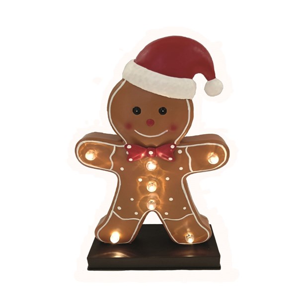 LED Metal Gingerbread 39cm