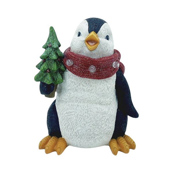 LED Penguin With Tree 16 x 20cm LED Penguin With Tree 16 x 20cm