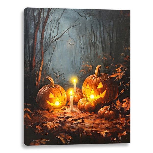 LED Pumpkin Canvas 30x40xm LED Pumpkin Canvas 30x40xm