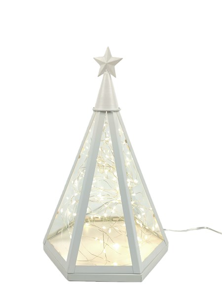 LED Pyramid Lantern White 23x37cm LED Pyramid Lantern White 23x37cm