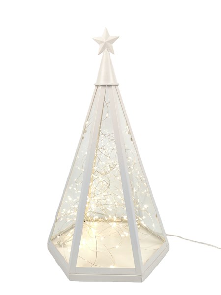 LED Pyramid Lantern White 26x47cm LED Pyramid Lantern White 26x47cm
