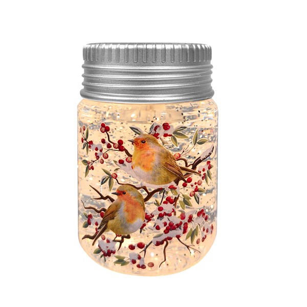 LED Robin Jar Spinner 14cm LED Robin Jar Spinner 14cm