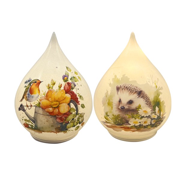 LED Robin/Hedgehog Teardrop 15cm LED Robin/Hedgehog Teardrop 15cm