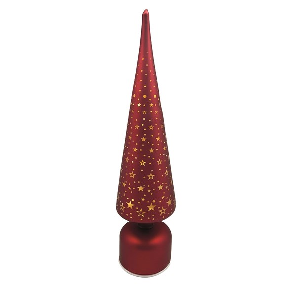 LED Rotating Tree Star Red 40cm