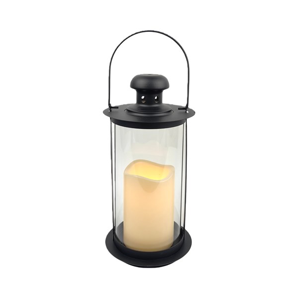 LED Round Lantern Black 13x26cm LED Round Lantern Black 13x26cm