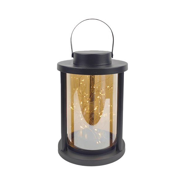 LED Round Lantern Black 16x24cm LED Round Lantern Black 16x24cm