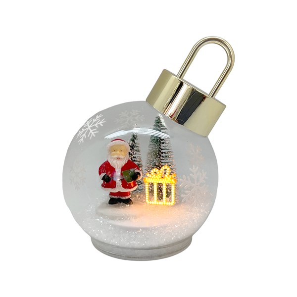 LED Santa Bauble Decoration 12cm LED Santa Bauble Decoration 12cm