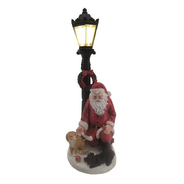 LED Santa & Lamppost 14x37cm LED Santa & Lamppost 14x37cm