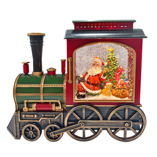LED Santa Train Spinner 25cm