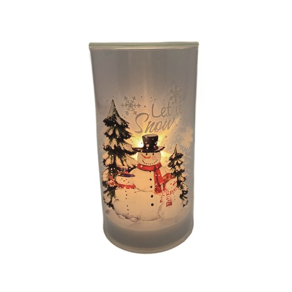 LED Snowman Column 15cm
