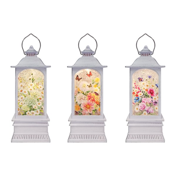 LED Spinner Lantern 22cm3 Asst