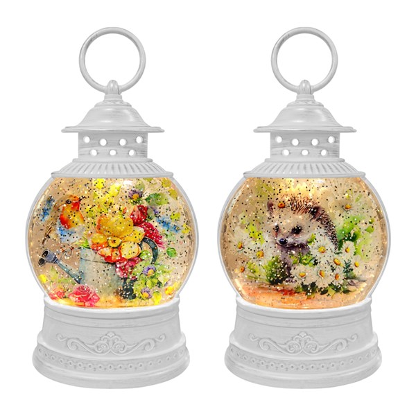 LED Spinner Lantern 23cm 2 Assorted