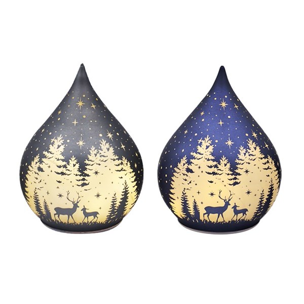LED Teardrop Glass Christmas Decoration 15cm 2 Assorted LED Teardrop Glass Christmas Decoration 15cm 2 Assorted
