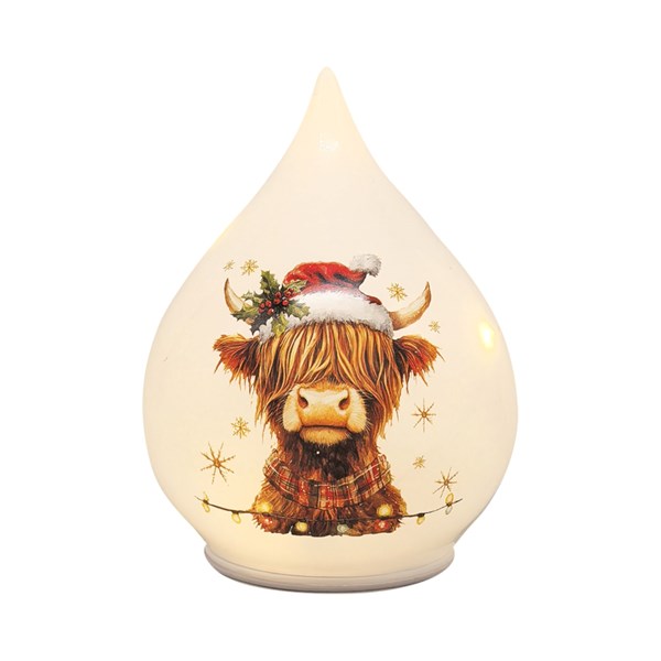LED Teardrop Highland Cow 15cm LED Teardrop Highland Cow 15cm
