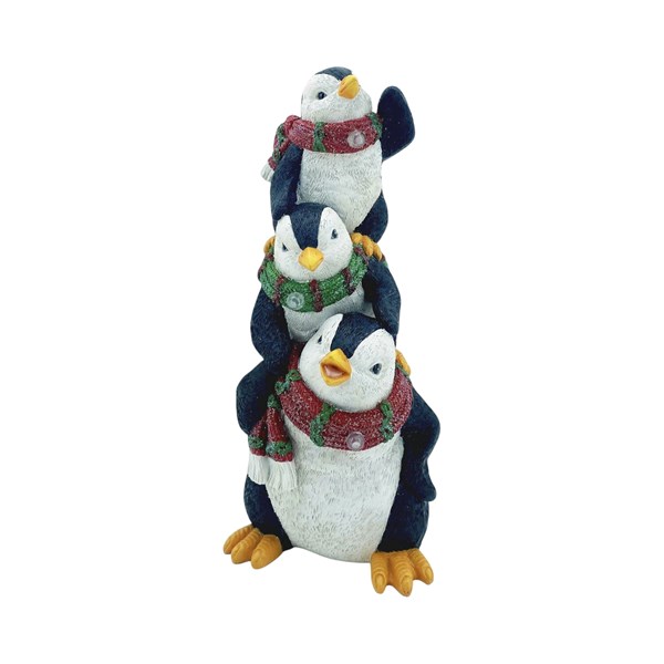 LED Triple Stack Penguins 29cm LED Triple Stack Penguins 29cm