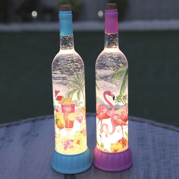 LED Tropical Bottle 36cm 2 Assorted LED Tropical Bottle 36cm 2 Assorted