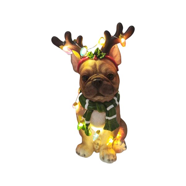 LED Christmas Frenchie 17x25cm LED Christmas Frenchie 17x25cm
