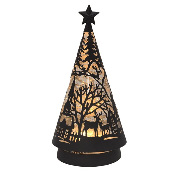 LED Christmas Tree Spinner Black 26cm LED Christmas Tree Spinner Black 26cm