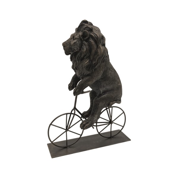 Lion Riding a Bicycle Figurine 27.5cm Lion Riding a Bicycle Figurine 27.5cm