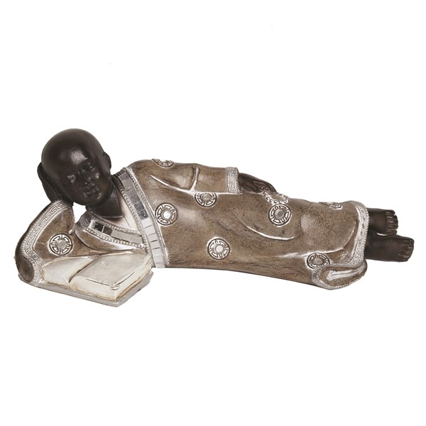 Lying Down Brown and Mirrored Monk 28cm Lying Down Brown and Mirrored Monk 28cm