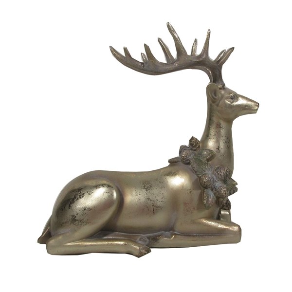 Lying Reindeer Gold 30x28cm Lying Reindeer Gold 30x28cm