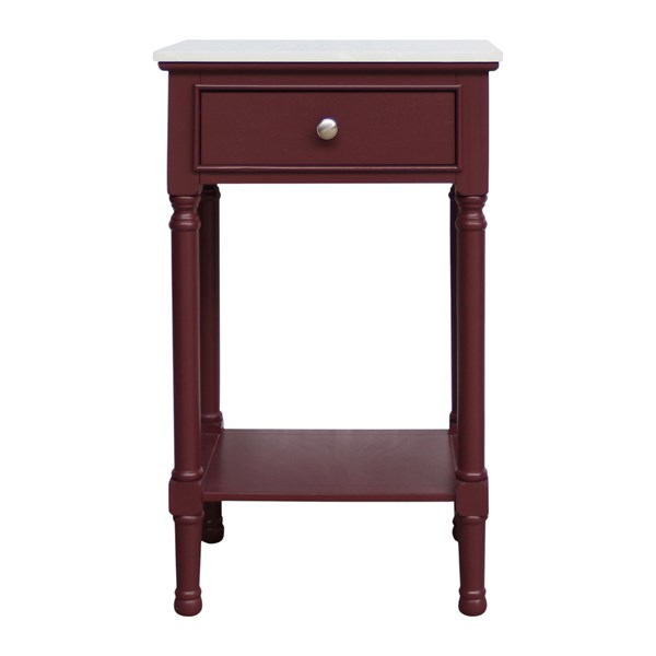 Marbled Top 1 Drawer Accent Table