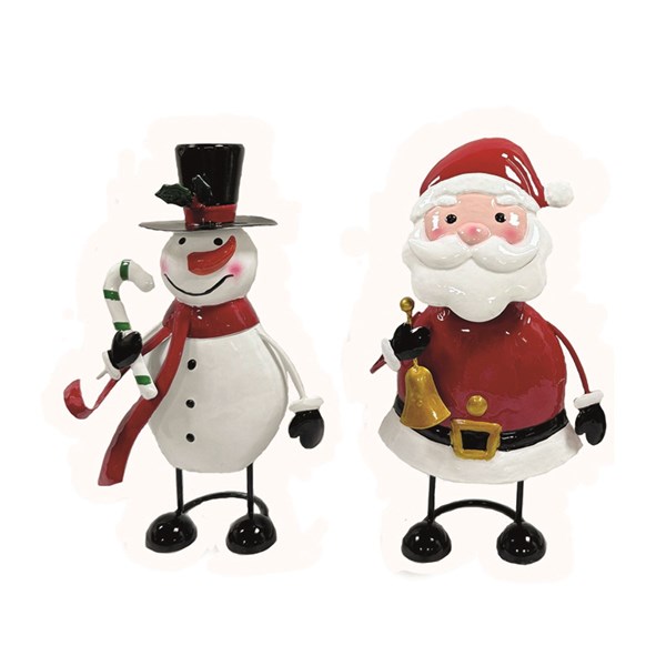 Metal Christmas Figurines 20cm 2 Assorted Metal Christmas Figurines 20cm 2 Assorted