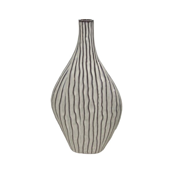 Monochrome Stripe Bottle Vase 45cm Monochrome Stripe Bottle Vase 45cm
