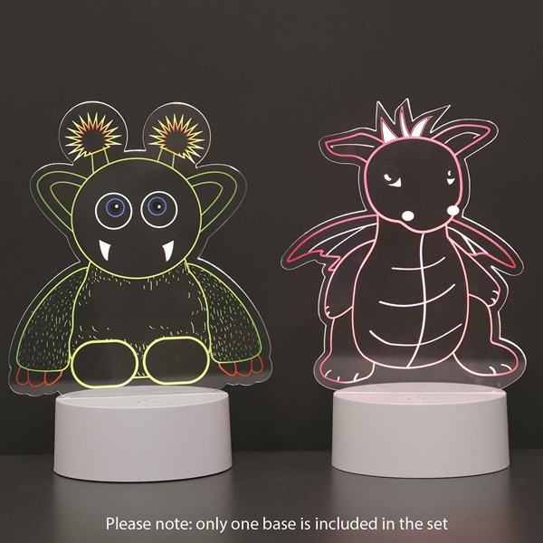 Monster and Dragon 2 in 1 Acrylic Lamp 21cm Monster and Dragon 2 in 1 Acrylic Lamp 21cm